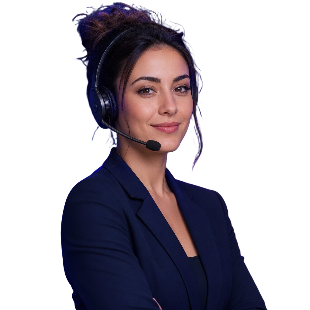 Resolve AI support agent with headset